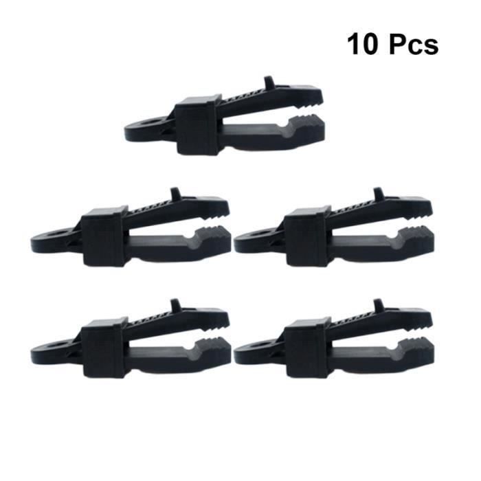 Lot De 10 Pinces De Serrage Pour Tente Et Bâche - Polycarbonate, 3,4 Cm, Robustes, Anti-vent, Pour Camping, Auvents