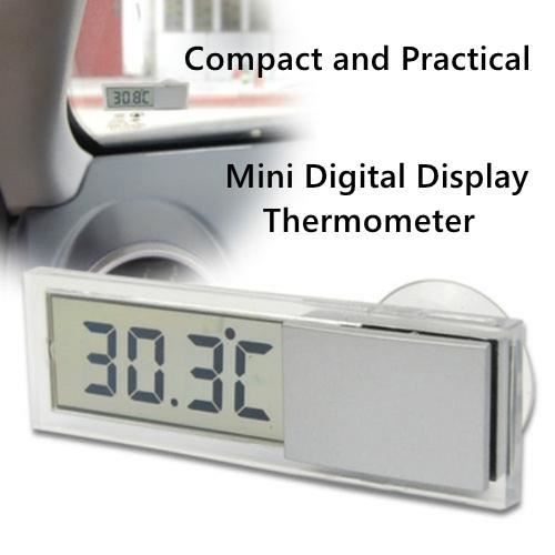 Thermomètre Numérique Lcd Intelligent À Ventouse, Pour Voiture, Fenêtre, Intérieur Et Extérieur, Testeur De T