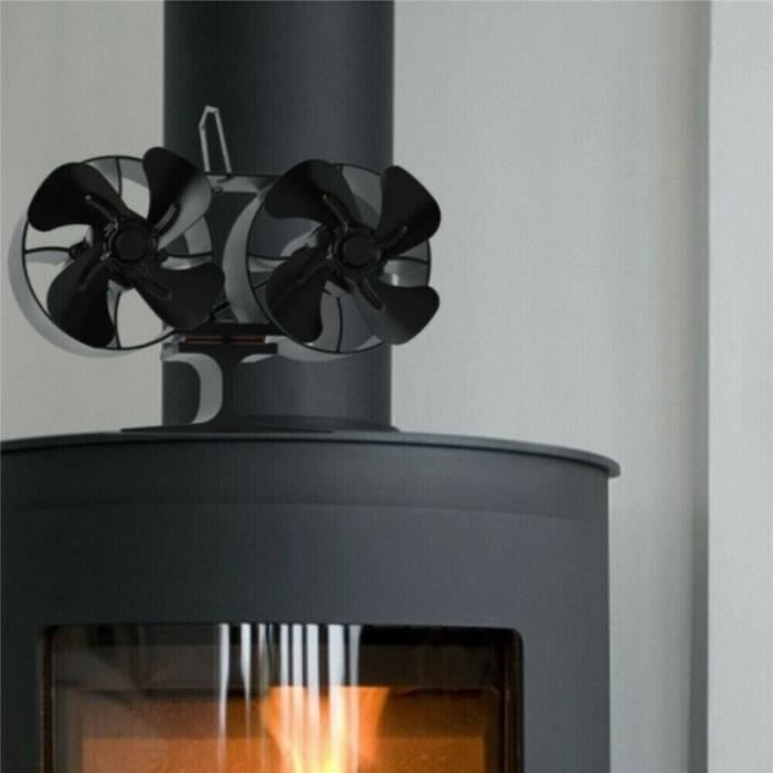 Ventilateur de poêle à bois à 8 lames, brûleur de cheminée