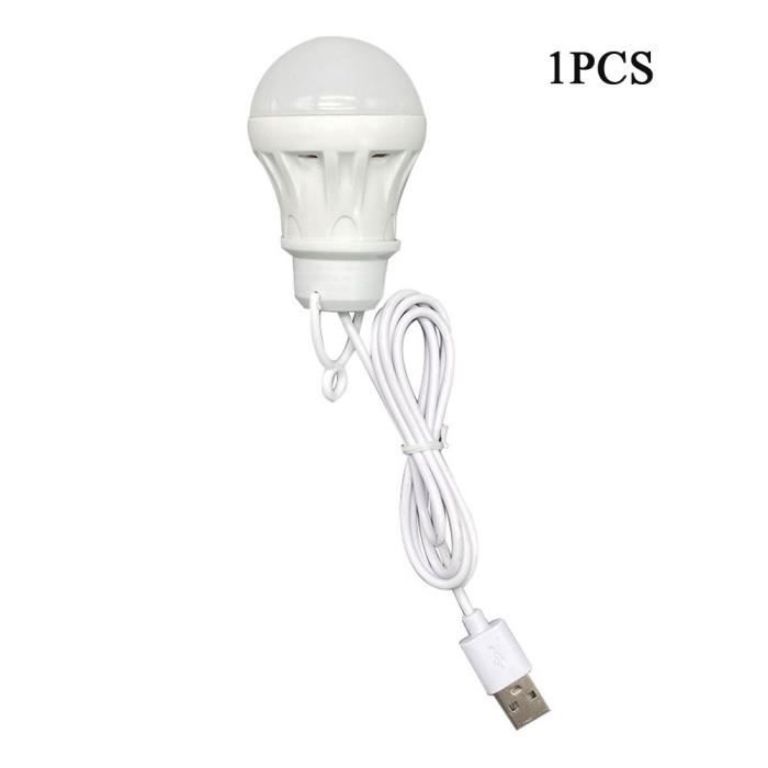 Lanterne LED Camping 3W/5W/7W – Portable, USB, Puissance Variable – Lumière D'appoint