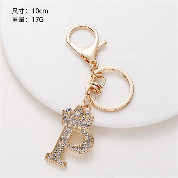 Porte-clés Cœur Strass Bouledogue Français - Rose - Métal - Neuf Avec Étiquettes