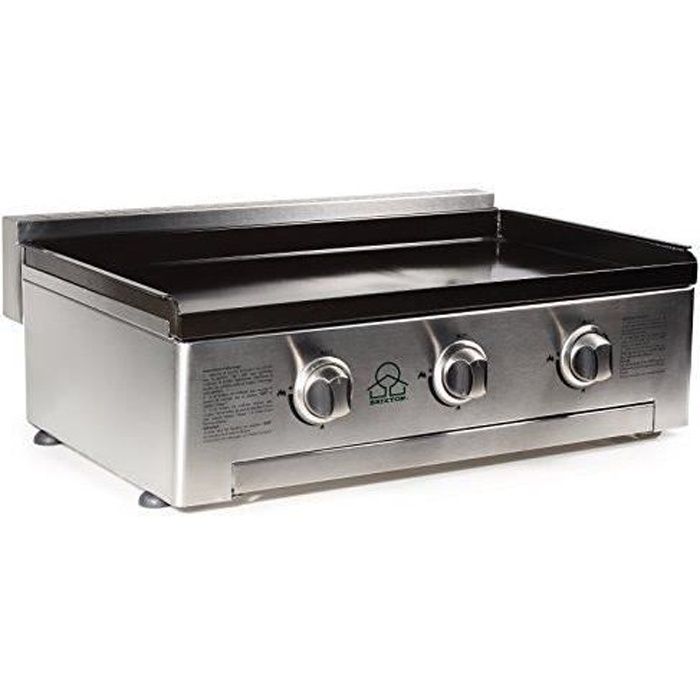 Brixton BQ-6395F Barbecue Plancha Ã Gaz Argenté 73 x 52,50 x 25,50 cm…