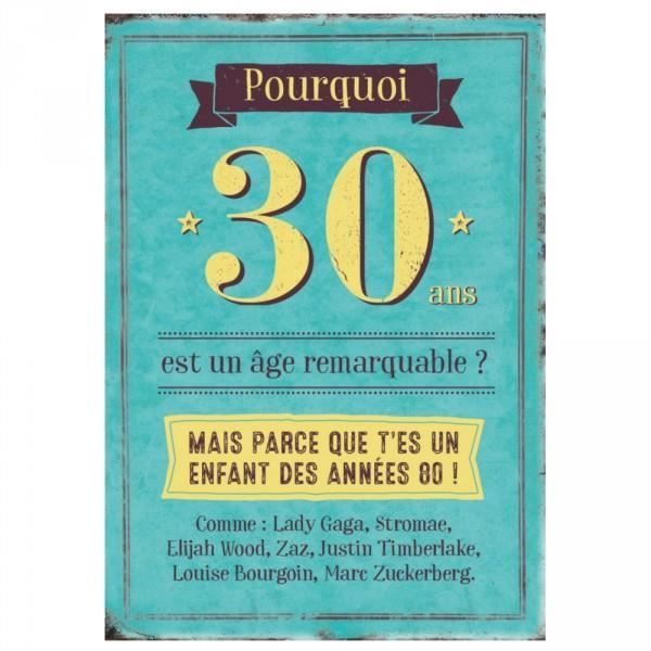 Carte Tu as 30 ans ! 