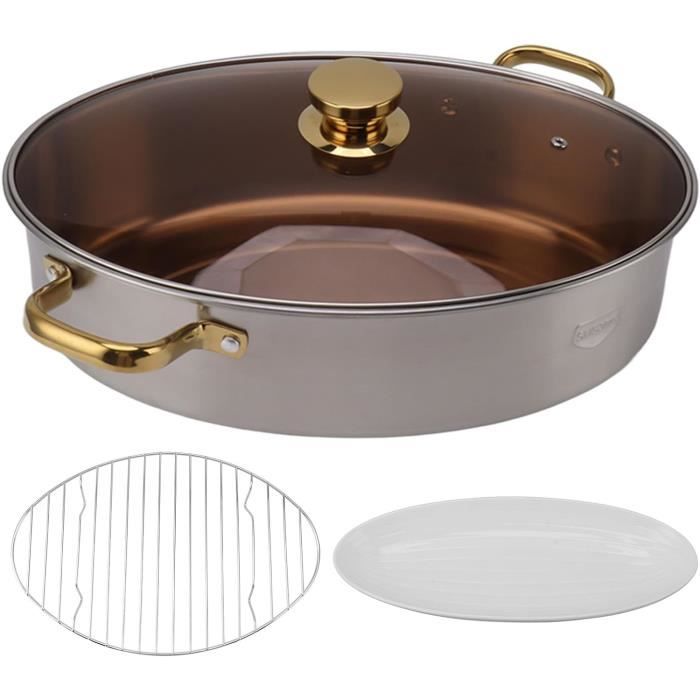 Plateau de service à poisson / Bois & fonte d'aluminium