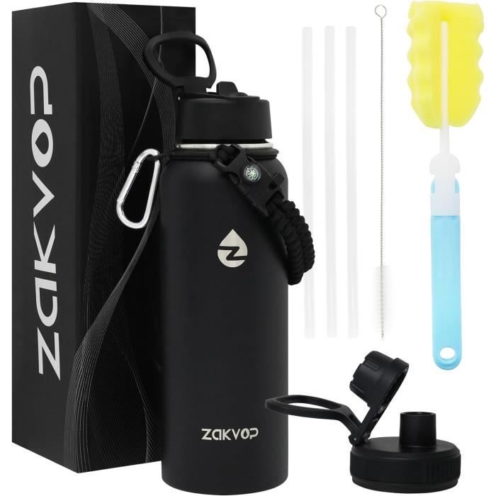 Gourde Isotherme 1,2L Motif Koala Avec Paille | Acier Inox 304/201 | Double Paroi Vide | Garde Le Chaud/froid Longtemps - 14