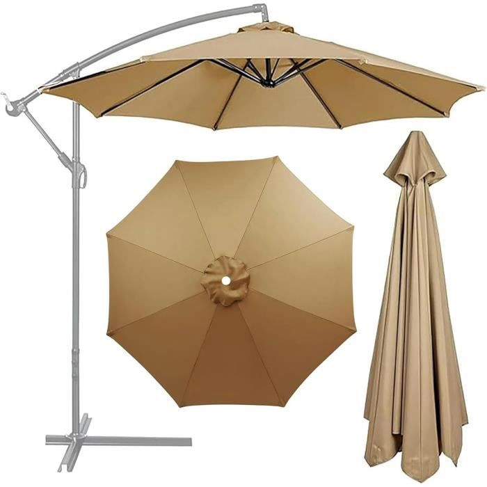 Toile De Rechange Pour Parasol Déporté Taupe Gris 300 Cm | Leroy Merlin