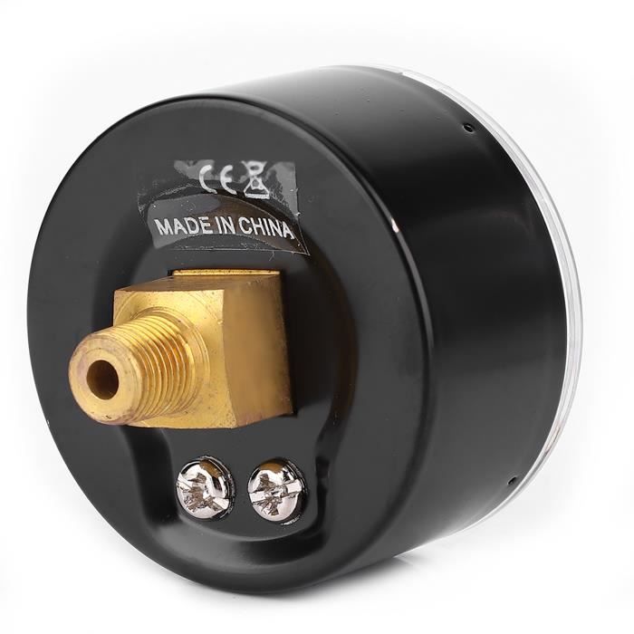 Vacuomètre 50mm -1-0Bar / -30-0InHg - Connexion Arrière 1/8 BSPT | Pour Air, Eau, Huile