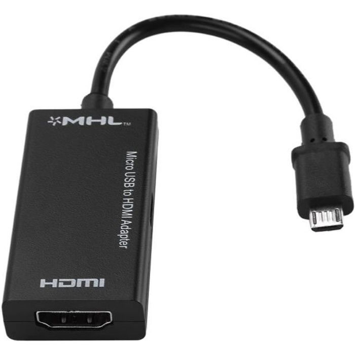 Real Cable iPlug MHL / HDMI Noir - Adaptateur micro-USB vers HDMI - La  boutique d'Eric