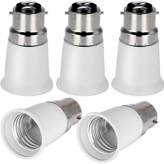 Adaptateur De Douille B22 Vers E14 - Convertisseur Pour Ampoules - Pour Ventilateur Plafond, Lustre - Cuivre + PBT