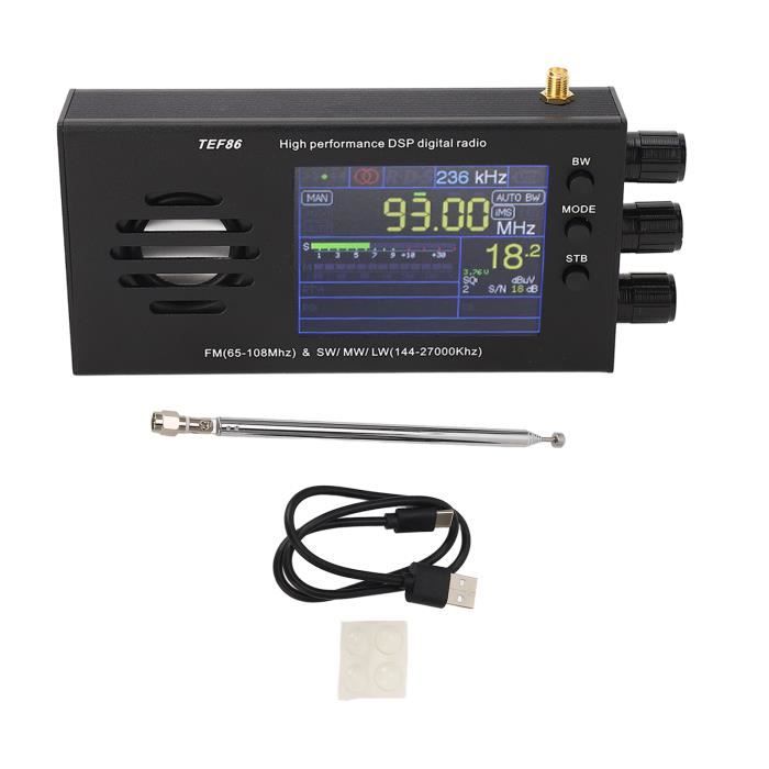 Radio Poche Numérique Retekess V111 - FM/MW/SW, Écran LCD, Réveil, DSP - Neuve