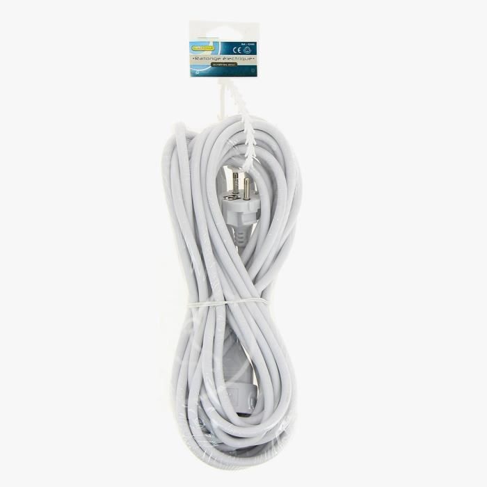 Rallonge électrique simple 10 mètres blanc