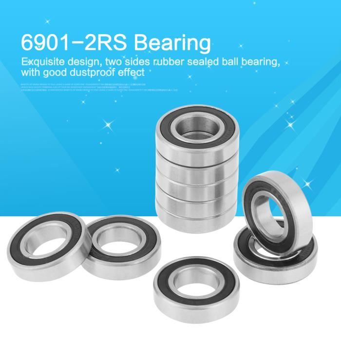 Lot De 4 Roulements à Billes 6901ZZ 12x24x6mm Acier Chrome Z2 - Neuf Sous Emballage
