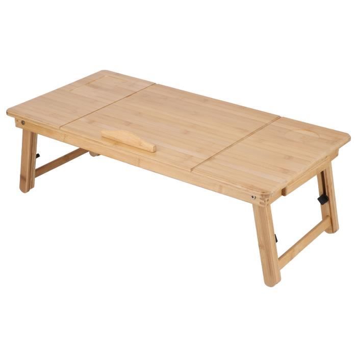 Table pour ordinateur portable pour lit, plateau de service en bambou avec plateau inclinable à 4 niveaux et tiroir,déjeuner,écrire et lire (marron) | Leroy Merlin Table pour ordinateur portable pour lit, plateau de service en bambou avec plateau inclinable à 4 niveaux et tiroir,déjeuner,écrire et lire (marron) | Leroy Merlin
