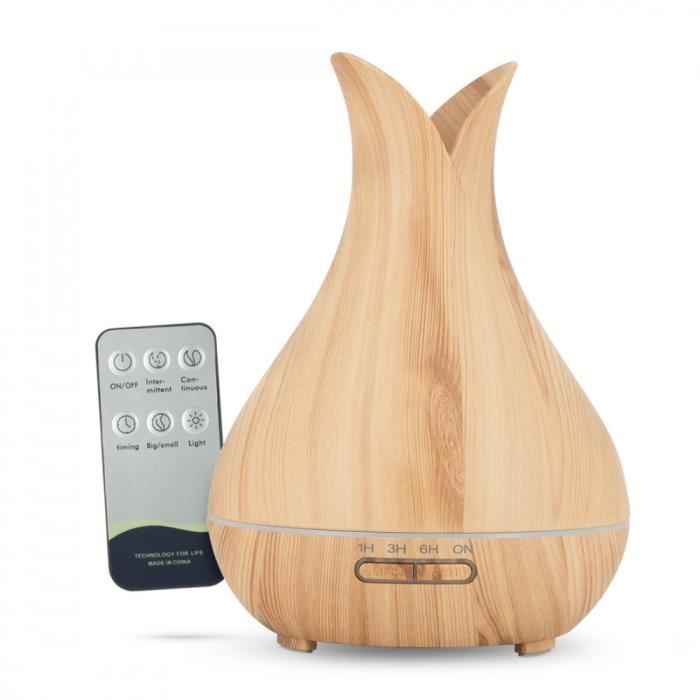 Diffuseur Aromathérapie avec fonction Brumisateur Finition Bois Clair ...