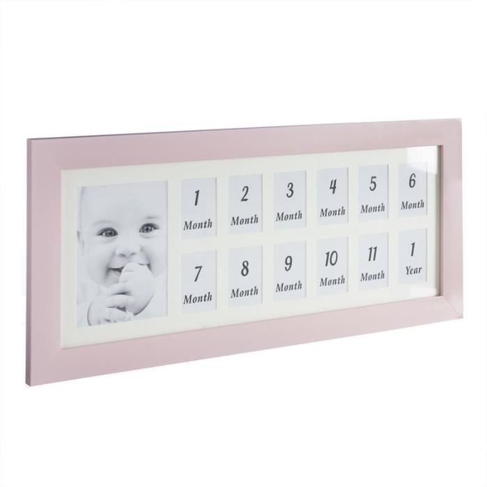 Cadre Photo Multiple Baby 12 Mois Rose Cdiscount Maison