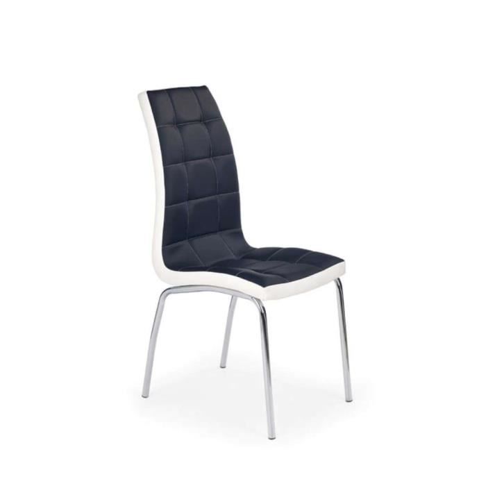 Justhome Chaise Salle A Manger K186 Noir Blanc H X L X P