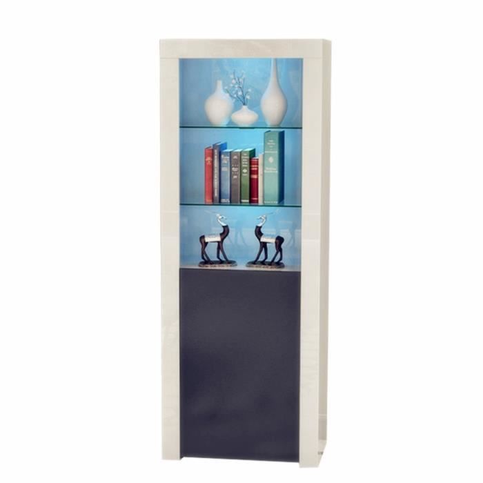 Vitrine Armoire style contemporain avec LED,Meuble de rangement 160