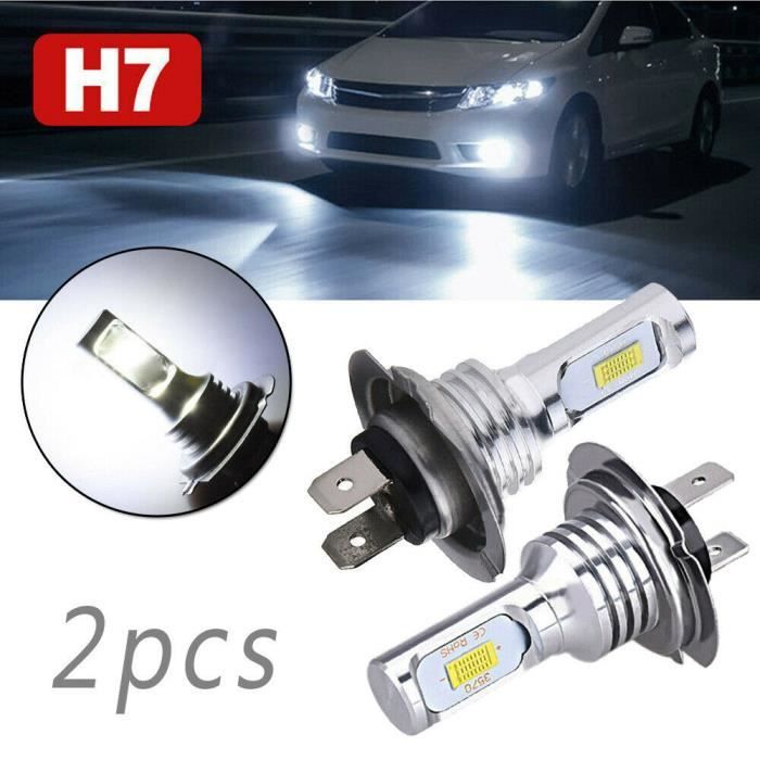 Super puissante ampoule LED lumineux LED Lampe phare H7 Auto Voiture  d'automobiles ont conduit la tête de lampe 12V 24V 6000K de la lumière  blanche - Chine Ampoule de LED, Auto Lampe