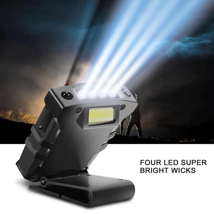 Lv.life Lampe frontale Lumière sensorielle surligneuse LED Clip casquette Light Head-Mounted Hat Brim lampe for Lighting