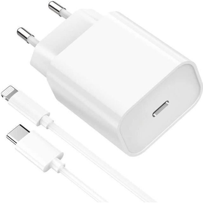Chargeur Rapide 18W + Cable USB-C Lightning pour iPhone 12 Pro Max - YUAN  YUAN