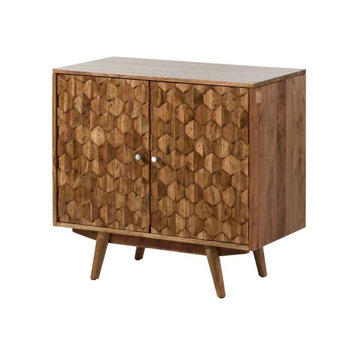Commode en bois dacacia laqué blanc MOSAYK N° 213 Commode en bois dacacia laqué blanc MOSAYK N° 213