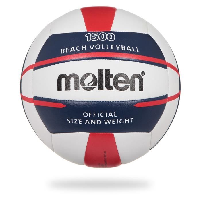 MOLTEN Ballon de Beach-Volley - Blanc, Bleu et Rouge