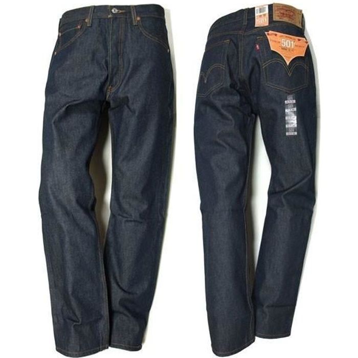 Jeans Levis 501 bleu rigide rinsed homme - Achat / Vente jeans Levis 501  bleu rigide rinsed à prix réduit - Cdiscount