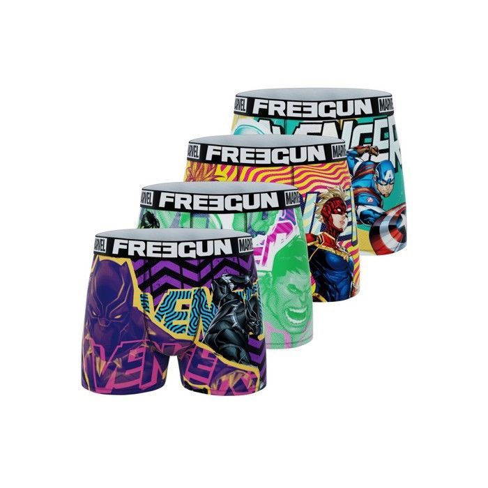 Freegun Boxer Garcon POKEMON, Caleçon Garcon - Jaune Taille 8/10 Ans