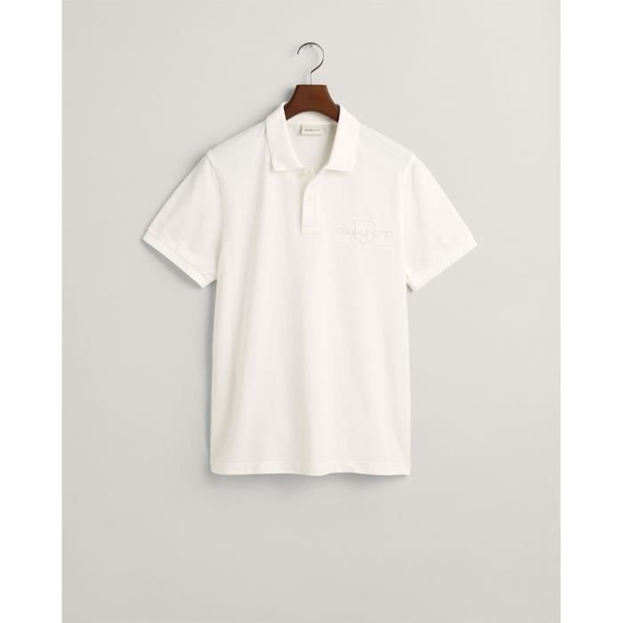 Chemise Homme Van Heusen Manches Courtes Oxford - Blanc, Taille 15 1/2, Régulière, Neuve Avec étiquettes