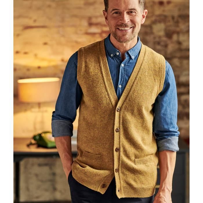 Woolovers Gilet Homme Laine D Agneau Massala Marron Achat Vente Gilet Cardigan Soldes Sur Cdiscount Des Le 20 Janvier Cdiscount