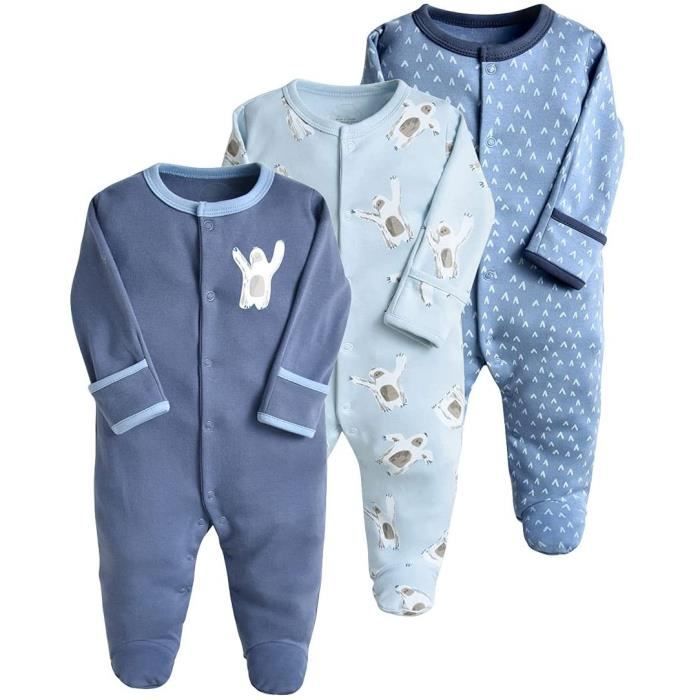 Grenouillères Bébé Gentleman Combinaison en Coton Pyjama avec Bowknot 9-12  Mois