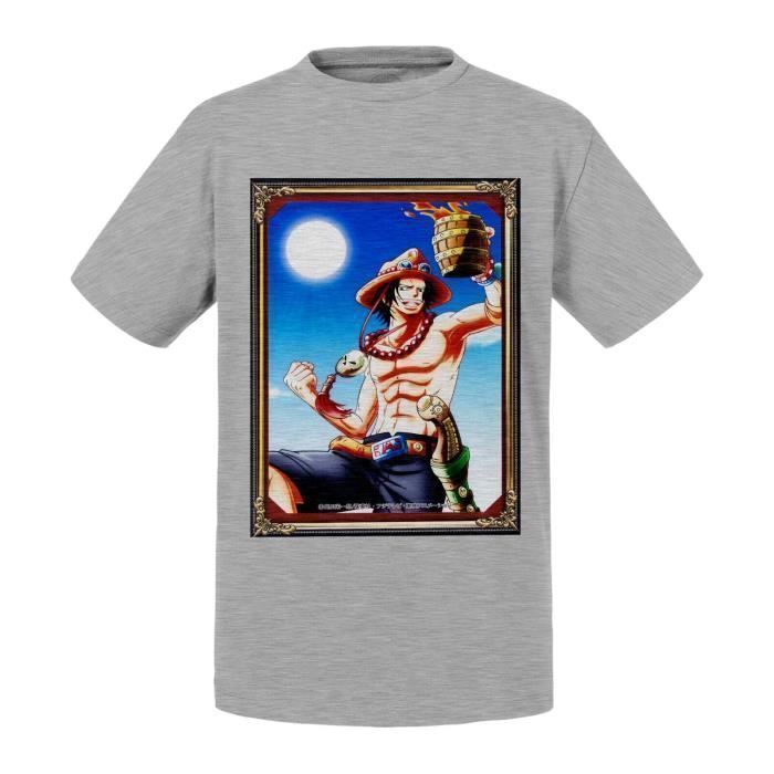 Tee-shirt One Piece Luffy Et Ace – Manga Animé, Polyester, Fait Main France, Neuf étiqueté