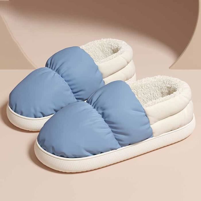 Chaussons d’hiver chauds – Pantoufles confortables avec semelle antidérapante