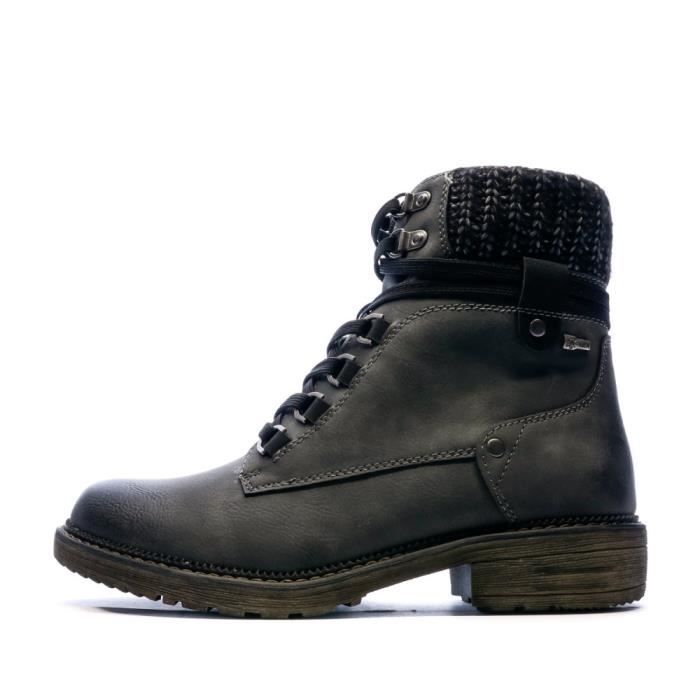 Boots femme grise discount