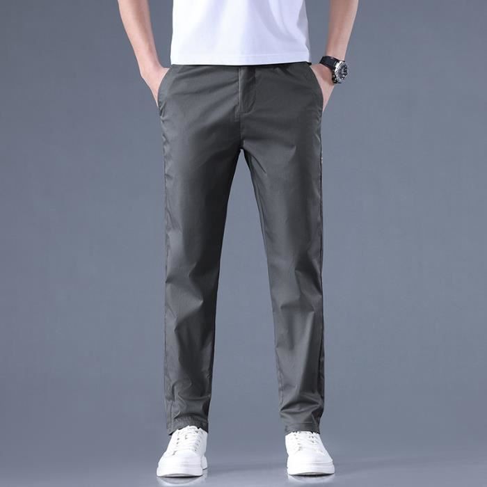 Pantalon Chino Homme En Coton Stretch - Coupe Classique, Léger Et Confortable Pour Le Bureau Ou Le Quotidien