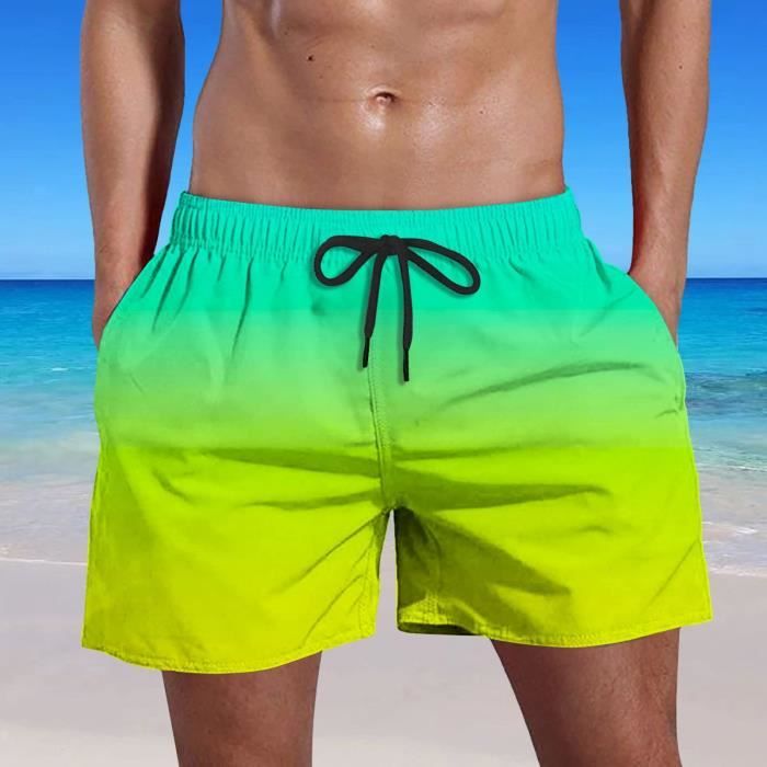 Fiteng Short De Bain Homme Séchage Rapide UPF 50+ – Anti-Chlore, Confort 4 Directions, Protection Solaire