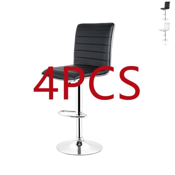 LANTUS Tabourets de Bar Lot de 4 pivotant- Lot de 4 chaises de Bar réglable, Réglable en Hauteur et Rotative à 360°,Robuste et Ultra Silencieux-Gris-4pc