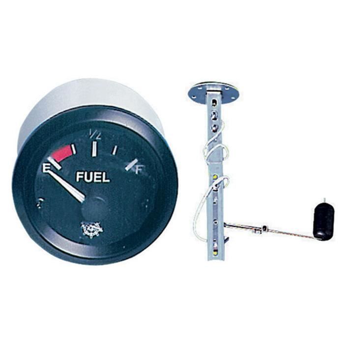 Indicateur Jauge Carburant LED Universel 52 Mm - 12V, Résistance Réglable - Pour Voiture, Moto, Bateau