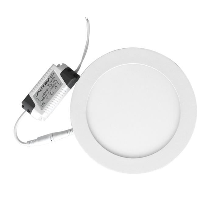 Ampoule LED spot à encastrer extra plat 12W 880lumen blanc pour salle de  bain et salon - Cdiscount Maison