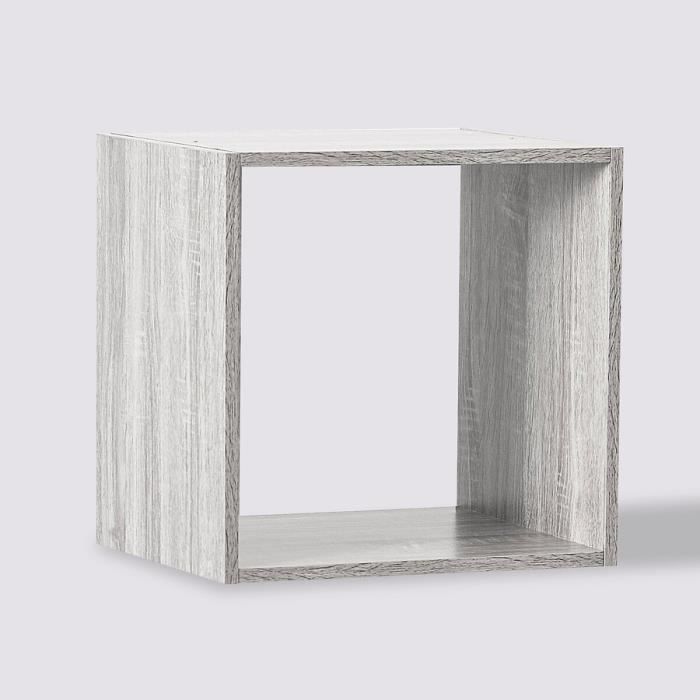 Etagère Murale en Panneaux de Particules Coloris Gris - Longueur 34 4 x Profondeur 32 x Hauteur 34 4 cm Etagère Murale en Panneaux de Particules Coloris Gris - Longueur 34 4 x Profondeur 32 x Hauteur 34 4 cm