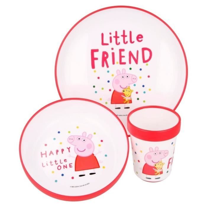 Pack 2 Tasses Micro-ondes Peppa Pig 350ml - Sans BPA Réutilisable | Vaisselle Enfant Personnage