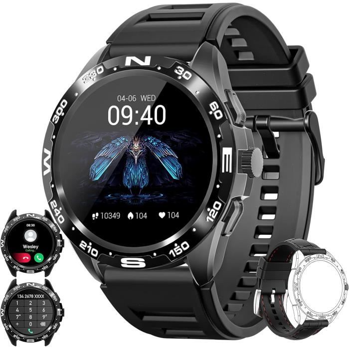 Montre Connectée AMOLED Appel Bluetooth Numérotation Smartwatch GPS ECG COMPASS