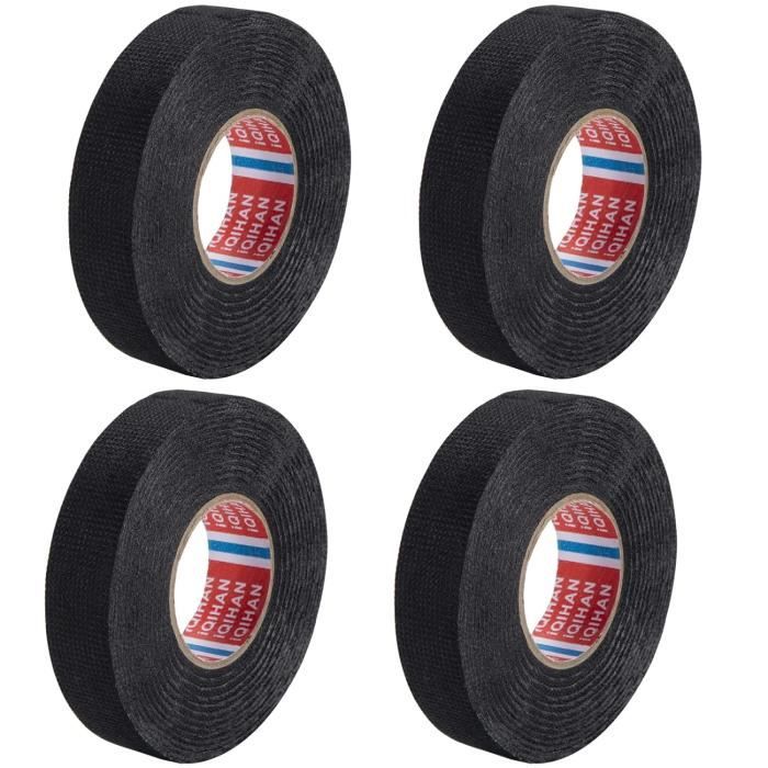 3 Rouleaux Ruban Adhésif Isolant en Tissu Ruban Isolant Electrique 19