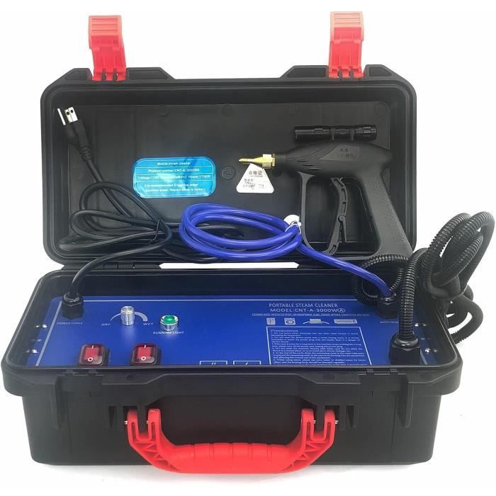 Nettoyeur Vapeur Manuel 3000W HUOMMGS - 3,5 Bars Avec Régulation Humidité, Accessoires Inclus (brosse Grande, Petites Brosses, Brosses Acier)