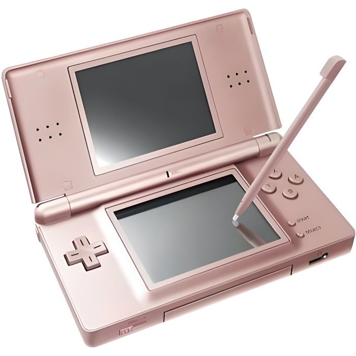 Console Nintendo DS Lite Rose métallisé + 1 jeu Ds + Pochette
