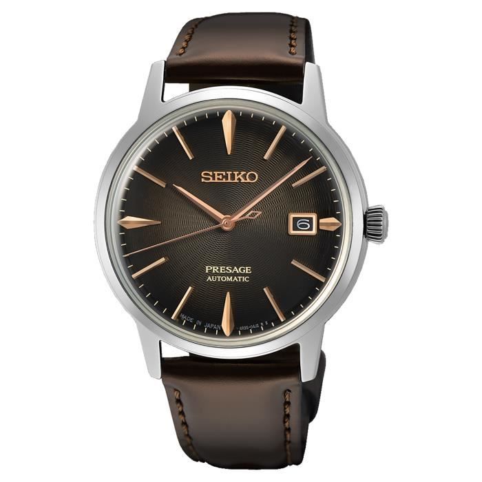 Montre Seiko Automatique Pour Homme SNK803K2 - Cadran Beige, Bracelet Cuir, Occasion