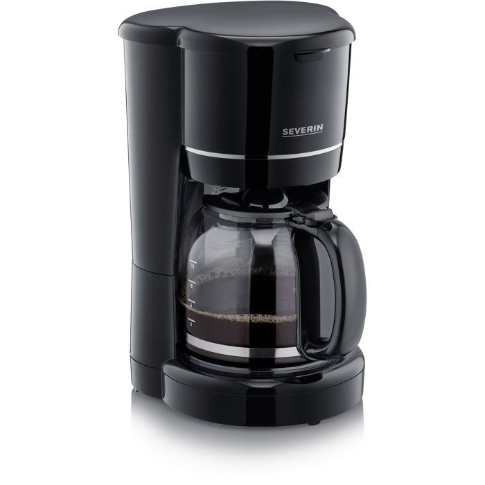 Cafetière Filtre jusquà 10 tasses - SEVERIN - KA4320 - Système anti-goutte - Filtre permanent amovible - Plaque chauffante - Noir