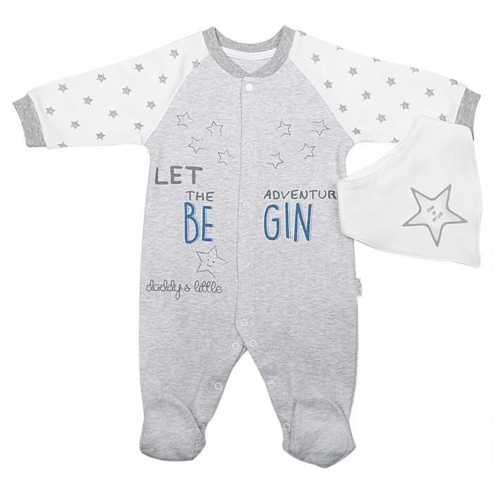 Lot 3 Pièces Bébé Kite Clothing Bio – Pyjama, Chapeau, Bavoir Mercat 6-12 Mois Coton Doux