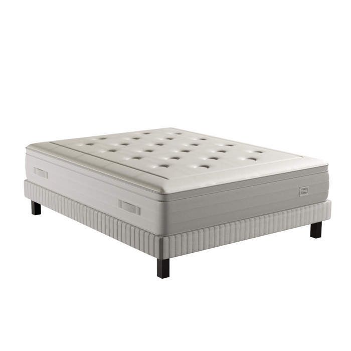 Ensemble matelas sommier pieds Simmons 651 ressorts ensachés + mousse mémoire de forme SW6 140x200 Ensemble matelas sommier pieds Simmons 651 ressorts ensachés + mousse mémoire de forme SW6 140x200