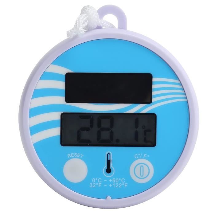 Thermomètre Flottant Pour Piscine Et Spa - 16,7 Cm, Plastique Bleu - Affichage °C Et °F (-30°C à 50°C) - Lecture Facile Colonne Rouge